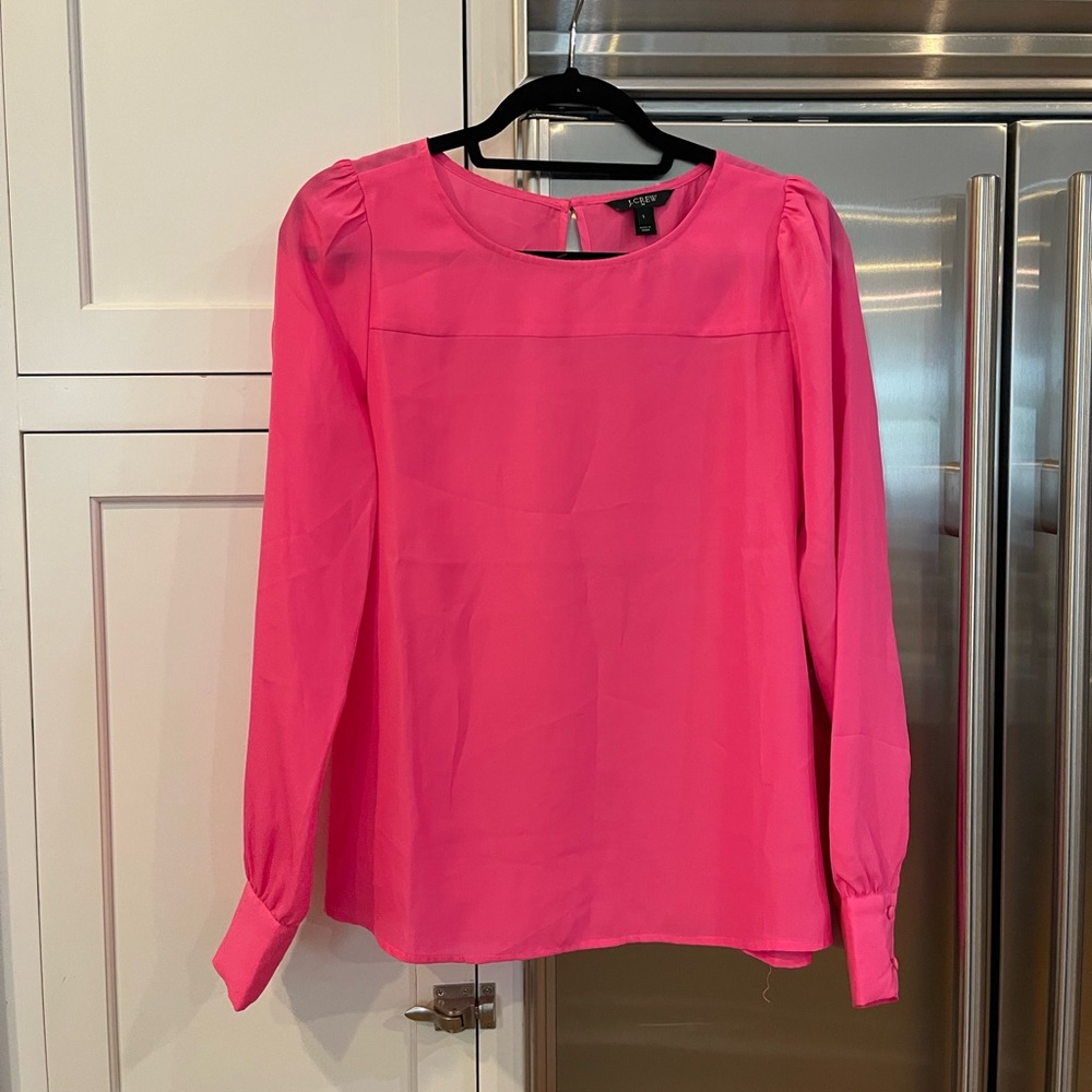 J. Crew Blouse Size Small Hot Pink